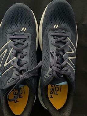 New Balance Navy and White Athletic Sneakers